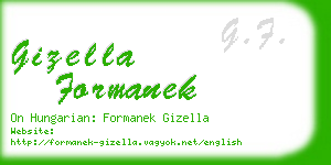 gizella formanek business card